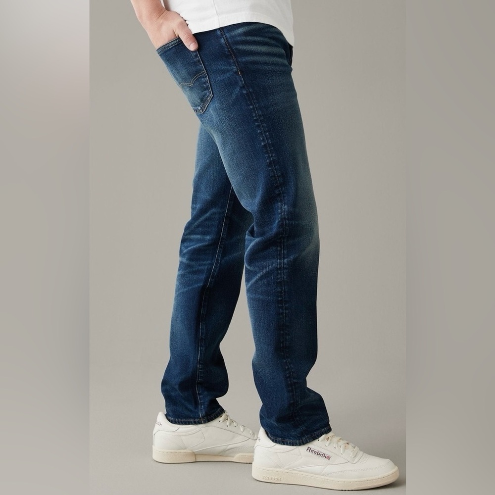 4 PAIRS American Eagle AirFlex+ Slim Straight Men’s 4 Jean BUNDLE Size (33X30) - Picture 2 of 13